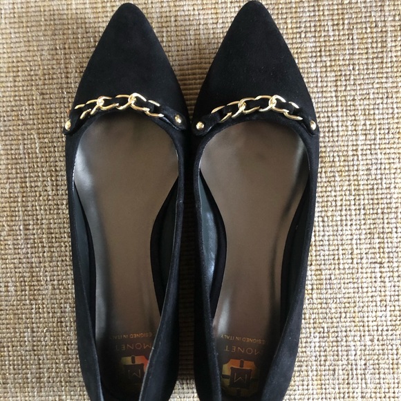 Monet Black Suede Classy Flat Shoes - Picture 2 of 5